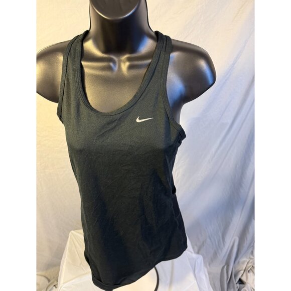 Nike Tops - Nike Black Dri-Fit Black Racerback Tank Top Shirt Womens Small S‎ Long Length